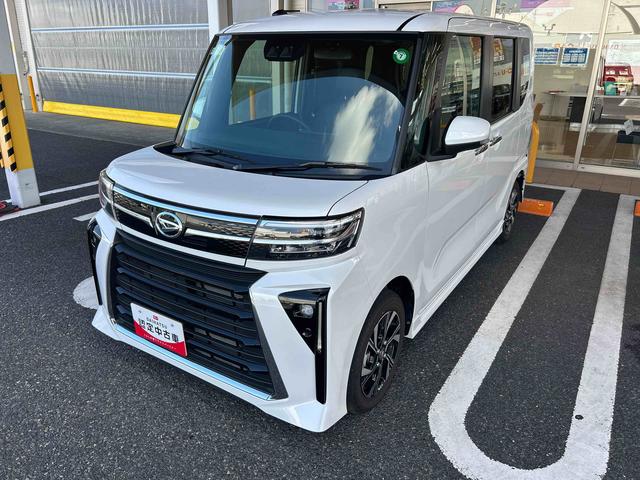 タントカスタムＸインパネシフト　プッシュスタートスイッチ　電子カードキー　電動パーキングブレーキ　ディスプレイオーディオ　バックモニター　衝突軽減ブレーキ　車線逸脱防止　アルミホイール　両側パワースライドドア　ＡＢＳ（鹿児島県）の中古車