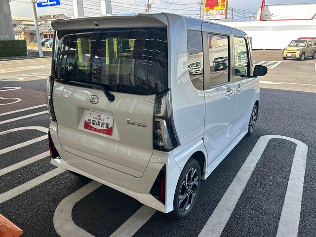 タントカスタムＸインパネシフト　プッシュスタートスイッチ　電子カードキー　電動パーキングブレーキ　ディスプレイオーディオ　バックモニター　衝突軽減ブレーキ　車線逸脱防止　アルミホイール　両側パワースライドドア　ＡＢＳ（鹿児島県）の中古車