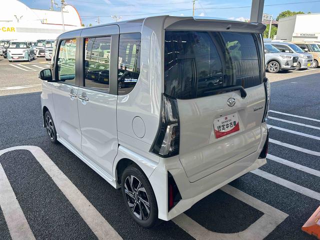 タントカスタムＸインパネシフト　プッシュスタートスイッチ　電子カードキー　電動パーキングブレーキ　ディスプレイオーディオ　バックモニター　衝突軽減ブレーキ　車線逸脱防止　アルミホイール　両側パワースライドドア　ＡＢＳ（鹿児島県）の中古車