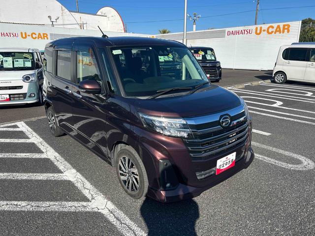 トールカスタムＧインパネシフト　プッシュスタートスイッチ　電子カードキー　電動パーキングブレーキ　両側電動スライドドア　緊急ブレーキ　アルミホイール　ＡＢＳ　ＥＴＣ車載器　ドラレコ（鹿児島県）の中古車