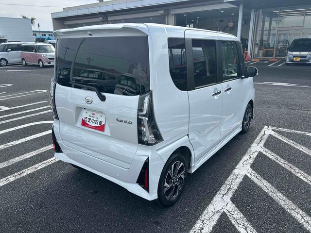 タントカスタムＸインパネシフト　プッシュスタートスイッチ　電子カードキー　電動パーキングブレーキ　シートヒーター　衝突軽減ブレーキ　車線逸脱防止　アルミホイール　両側パワースライドドア（鹿児島県）の中古車