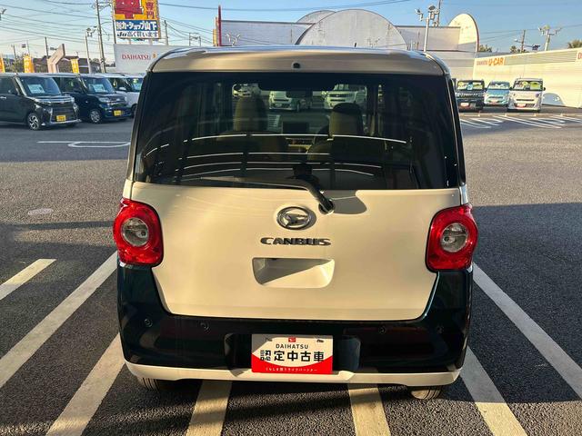 ムーヴキャンバスストライプスGインパネシフト プッシュスタートスイッチ 電子カードキー 電動パーキングブレーキ 両側パワースライドドア 前後誤発進抑制 車線逸脱警告 オートハイビーム ABS シートヒーター(鹿児島県)の中古車