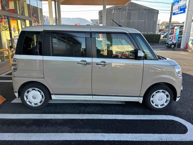 ムーヴキャンバスＧブラックインテリアリミテッド　ＳＡIIIインパネシフト　プッシュスタートスイッチ　電子カードキー　カーナビ　両側電動スライドドア　レーンキープ　オートハイビーム　ＡＢＳ　スマキー　バックモニター　電動格納ドアミラー　衝突安全ボディ　ＵＳＢ（鹿児島県）の中古車