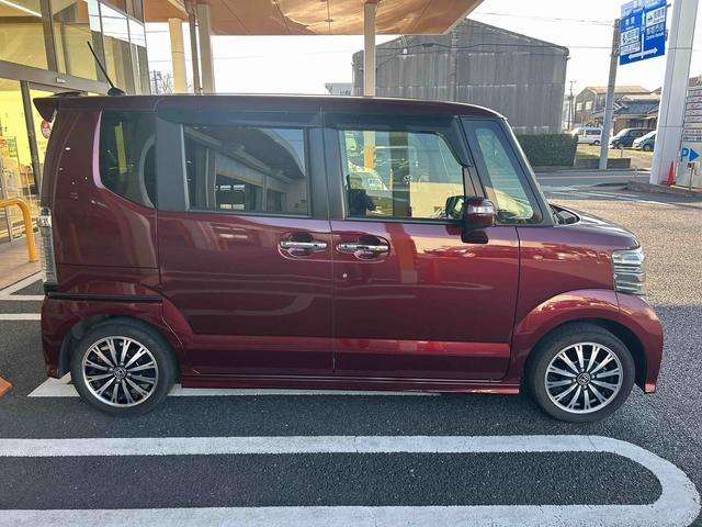 N−BOXカスタムG・ターボLパッケージターボモデル インパネシフト プッシュスタートスイッチ 電子カードキー 両側電動スライドドア ABS アルミホイール ETC付き(鹿児島県)の中古車