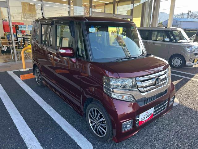 N−BOXカスタムG・ターボLパッケージターボモデル インパネシフト プッシュスタートスイッチ 電子カードキー 両側電動スライドドア ABS アルミホイール ETC付き(鹿児島県)の中古車