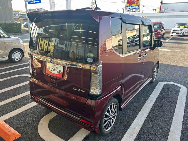 N−BOXカスタムG・ターボLパッケージターボモデル インパネシフト プッシュスタートスイッチ 電子カードキー 両側電動スライドドア ABS アルミホイール ETC付き(鹿児島県)の中古車