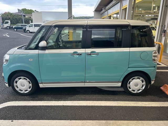 ムーヴキャンバスＸメイクアップリミテッド　ＳＡIIIインパネシフト　プッシュスタートスイッチ　電子カードキー　両側電動スライドドア　ドラレコ　カーナビ　バックモニター（パノラマモニター）　衝突被害軽減Ｂ　車線逸脱警報装置　ＡＢＳ（鹿児島県）の中古車