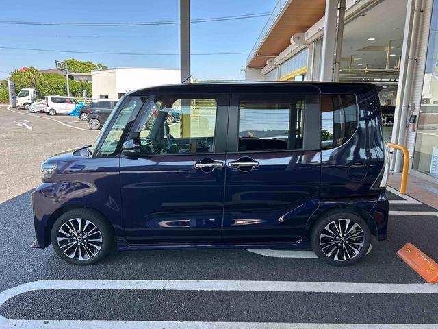 タントカスタムRSターボ車 インパネシフト プッシュスタートスイッチ 電子カードキー 両側電動スライドドア カーナビ バックモニター 車線逸脱警報 アルミホイール ABS 衝突被害軽減システム(鹿児島県)の中古車