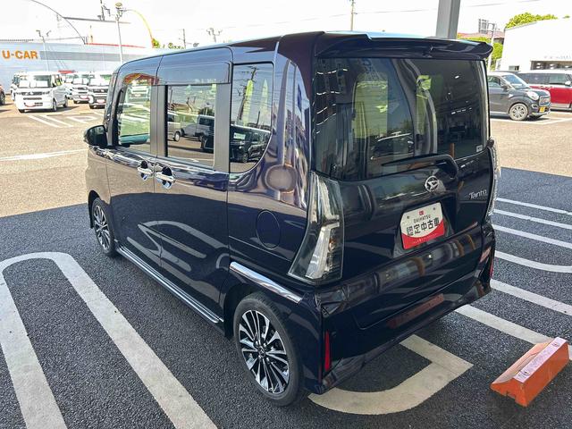 タントカスタムRSターボ車 インパネシフト プッシュスタートスイッチ 電子カードキー 両側電動スライドドア カーナビ バックモニター 車線逸脱警報 アルミホイール ABS 衝突被害軽減システム(鹿児島県)の中古車