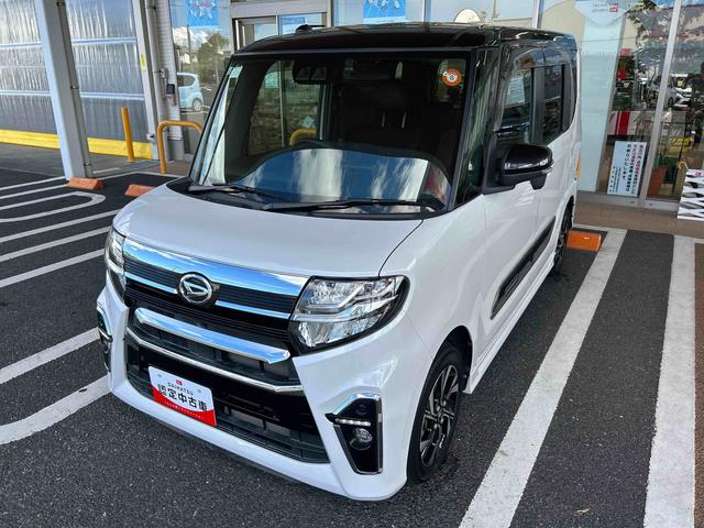 タントカスタムXスタイルセレクションインパネシフト プッシュスタートスイッチ 電子カードキー カーナビ バックモニター(パノラマモニター) 両側電動スライドドア レーンアシスト 衝突軽減ブレーキ オートハイビーム アルミホイール ABS(鹿児島県)の中古車