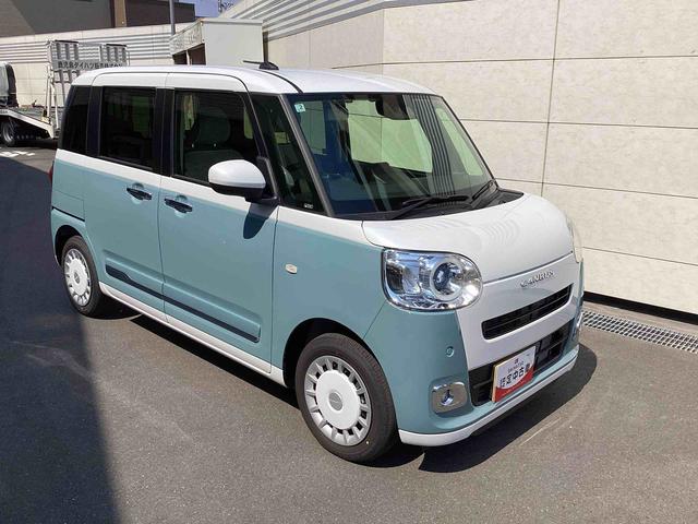 ムーヴキャンバスストライプスＧインパネシフト　電子カードキー　電動パーキングブレーキ　軽減ブレーキ　レーンキープ　両側スライドドア　ＡＢＳ（鹿児島県）の中古車