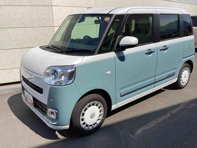 ムーヴキャンバスストライプスＧインパネシフト　電子カードキー　電動パーキングブレーキ　軽減ブレーキ　レーンキープ　両側スライドドア　ＡＢＳ（鹿児島県）の中古車