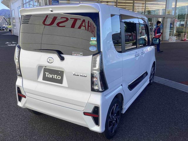 タントカスタムＸインパネシフト　プッシュスタートスイッチ　電子カードキー　アルミホイール　衝突被害軽減装置　オートＬＥＤ　車線逸脱警報　両側スライドドア　ＡＢＳ付　エアバッグ（鹿児島県）の中古車