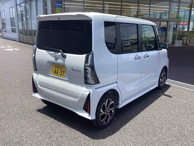タントカスタムＸインパネシフト　プッシュスタートスイッチ　電子カードキー　電動パーキングブレーキ　衝突軽減Ｂ　車線逸脱警報装置　ＡＢＳ付　ＡＷ　両側スライドドア（鹿児島県）の中古車