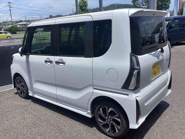 タントカスタムＸインパネシフト　プッシュスタートスイッチ　電子カードキー　電動パーキングブレーキ　衝突軽減Ｂ　車線逸脱警報装置　ＡＢＳ付　ＡＷ　両側スライドドア（鹿児島県）の中古車