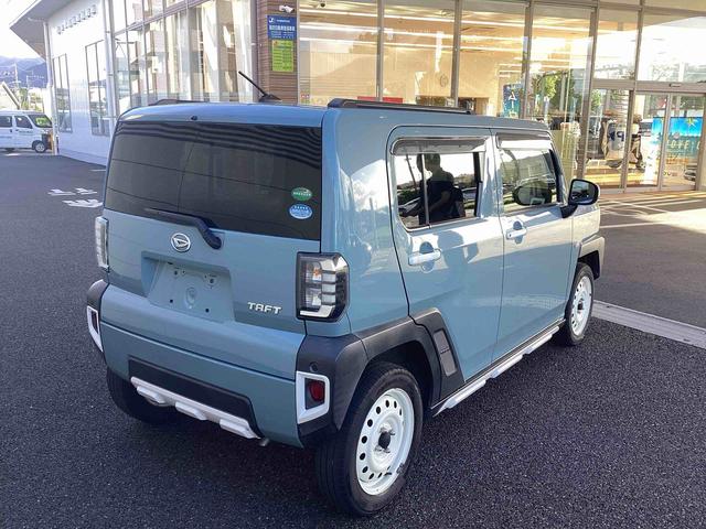 タフトＧインパネシフト　電子カードキー　プッシュスタートスイッチ　電動パーキングブレーキ　スタイリッシュガラスルーフ　レーンキープアシスト　オートマチックハイビーム　カーナビ　アルミホイール　衝突被害軽減Ｂ（鹿児島県）の中古車
