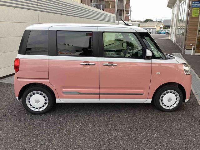 ムーヴキャンバスストライプスＧインパネシフト　プッシュスタートスイッチ　電子カードキー　電動パーキングブレーキ　カーナビ　車線逸脱警報　エマージェンシーブレーキ　ＡＢＳ　オートハイビーム（鹿児島県）の中古車