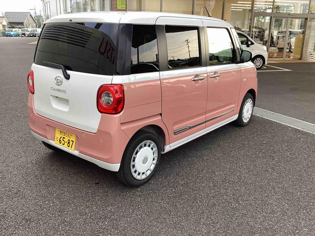 ムーヴキャンバスストライプスＧインパネシフト　プッシュスタートスイッチ　電子カードキー　電動パーキングブレーキ　カーナビ　車線逸脱警報　エマージェンシーブレーキ　ＡＢＳ　オートハイビーム（鹿児島県）の中古車
