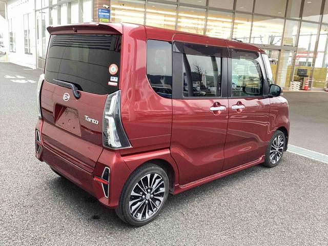 タントカスタムＲＳターボ車　インパネシフト　プッシュスタートスイッチ　電子カードキー　両側電動スライドドア　レーダーブレーキ　アルミホイール　車線逸脱防止　ＡＢＳ　オートハイビーム（鹿児島県）の中古車