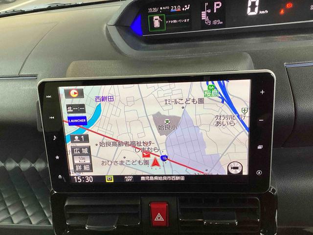 タントカスタムＲＳターボ車　インパネシフト　プッシュスタートスイッチ　電子カードキー　両側電動スライドドア　レーダーブレーキ　アルミホイール　車線逸脱防止　ＡＢＳ　オートハイビーム（鹿児島県）の中古車