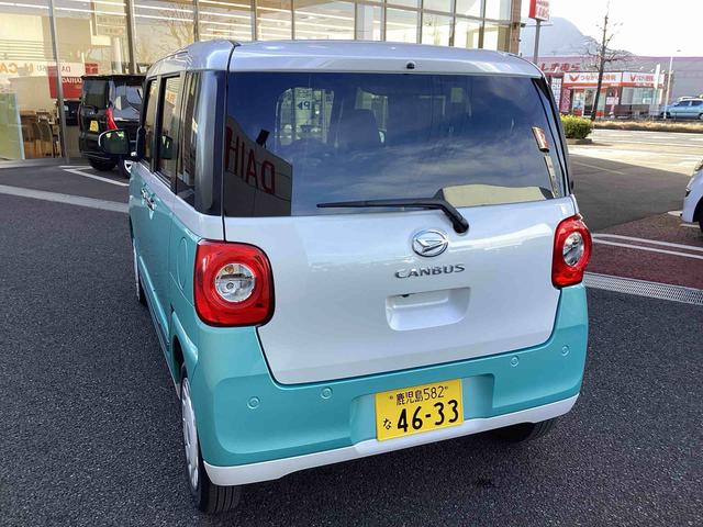 ムーヴキャンバスストライプスＧインパネシフト　プッシュスタートスイッチ　電子カードキー　電動パーキングブレーキ　両側パワースライドドア　前後誤発進抑制　車線逸脱警告　オートハイビーム　ＡＢＳ（鹿児島県）の中古車