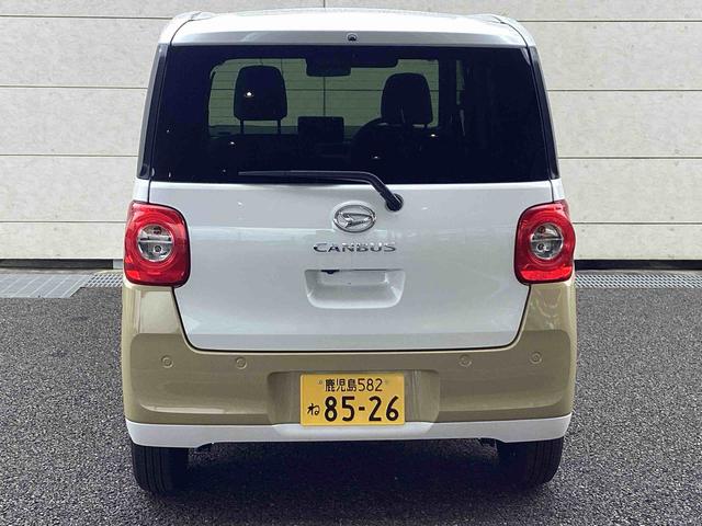 ムーヴキャンバスストライプスＧインパネシフト　プッシュスタートスイッチ　電子カードキー　電動パーキングブレーキ　両側電動スライドドア　車線逸脱警告　衝突被害軽減システム　ＡＢＳ（鹿児島県）の中古車