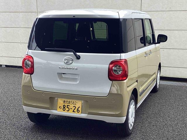 ムーヴキャンバスストライプスＧインパネシフト　プッシュスタートスイッチ　電子カードキー　電動パーキングブレーキ　両側電動スライドドア　車線逸脱警告　衝突被害軽減システム　ＡＢＳ（鹿児島県）の中古車