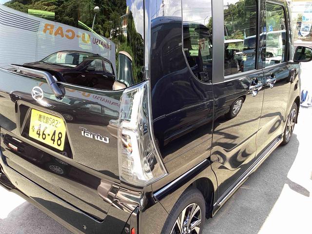 タントカスタムＸインパネシフト　プッシュスタートスイッチ　電子カードキー　電動パーキングブレーキ　車線逸脱警報　両側スライドドア　アルミホイール　ＡＢＳ付　エアバッグ　衝突被害軽減装置　オートＬＥＤ（鹿児島県）の中古車