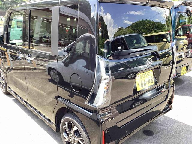 タントカスタムＸインパネシフト　プッシュスタートスイッチ　電子カードキー　電動パーキングブレーキ　車線逸脱警報　両側スライドドア　アルミホイール　ＡＢＳ付　エアバッグ　衝突被害軽減装置　オートＬＥＤ（鹿児島県）の中古車