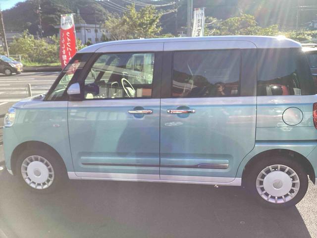 ムーヴキャンバスストライプスGインパネシフト プッシュスタートスイッチ 電子カードキー 電動パーキングブレーキ 車線逸脱警報 両側スライドドア オートハイビーム エマージェンシーブレーキ ABS(鹿児島県)の中古車