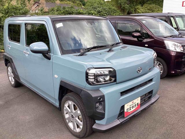 タフトＧインパネシフト　プッシュスタートスイッチ　電子カードキー　運転席助手席エアバッグ　被害軽減ブレーキ　オートマチックハイビーム　車線逸脱防止　ガラスルーフ　アルミホイール　ＡＢＳ（鹿児島県）の中古車