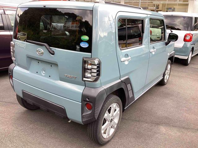 タフトＧインパネシフト　プッシュスタートスイッチ　電子カードキー　運転席助手席エアバッグ　被害軽減ブレーキ　オートマチックハイビーム　車線逸脱防止　ガラスルーフ　アルミホイール　ＡＢＳ（鹿児島県）の中古車