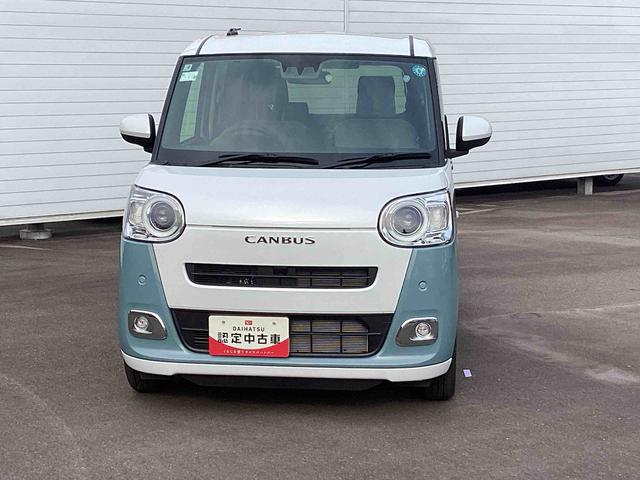 ムーヴキャンバスストライプスＧインパネシフト　プッシュスタートスイッチ　電子カードキー　電動パーキングブレーキ　衝突被害軽減　車線逸脱　オートハイビーム　ＡＢＳ（鹿児島県）の中古車