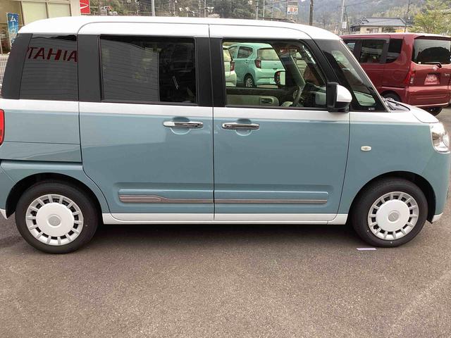 ムーヴキャンバスストライプスＧインパネシフト　プッシュスタートスイッチ　電子カードキー　電動パーキングブレーキ　衝突被害軽減　車線逸脱　オートハイビーム　ＡＢＳ（鹿児島県）の中古車