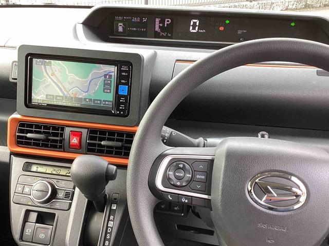 タントファンクロスインパネシフト プッシュスタートスイッチ 電子カードキー 電動パーキングブレーキ カーナビ 誤発進抑制機能 レーンキープアシスト アルミホイール ABS(鹿児島県)の中古車