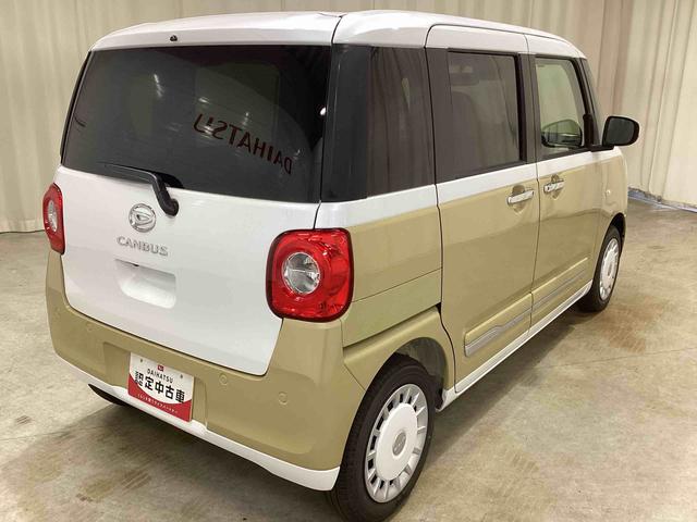 ムーヴキャンバスストライプスＧインパネシフト　プッシュスタートスイッチ　電子カードキー　電動パーキングブレーキ　衝突軽減ブレーキシステム　車線逸脱警報　オートマチックハイビーム　ＡＢＳ　両側スライドドア　フォグランプ（鹿児島県）の中古車