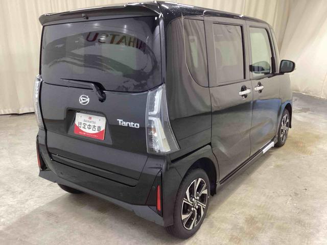 タントカスタムＸインパネシフト　プッシュスタートスイッチ　電子カードキー　電動パーキングブレーキ　衝突軽減ブレーキ　車線逸脱防止　アルミホイール　ＡＢＳ　フォグランプ（鹿児島県）の中古車