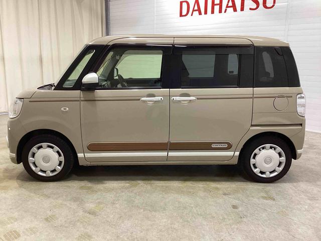 ムーヴキャンバスＧホワイトアクセントＶＳ　ＳＡIIIインパネシフト　プッシュスタートスイッチ　電子カードキー　カーナビ　バックモニター　両側オートスライドドア　車線逸脱警報　追突被害軽減ブレーキ　ＡＢＳ　ドラレコ　フォグランプ（鹿児島県）の中古車