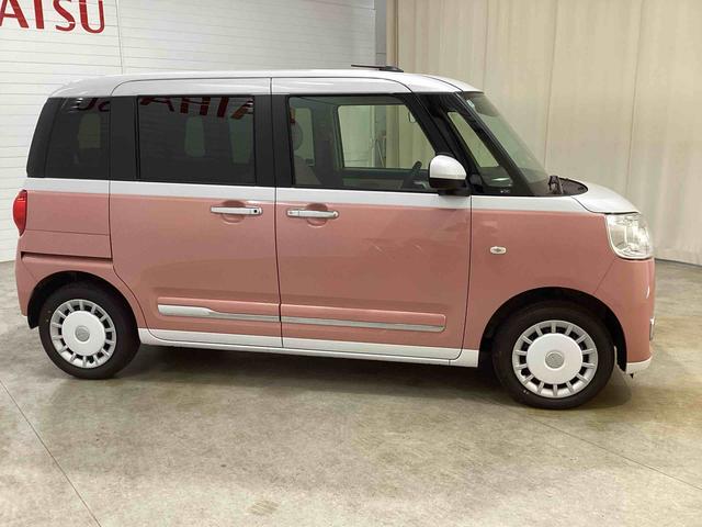 ムーヴキャンバスストライプスGインパネシフト プッシュスタートスイッチ 電子カードキー 電動パーキングブレーキ 車線逸脱警報 エマージェンシーブレーキ オートハイビーム 両側電動スライドドア フォグランプ シートヒーター(鹿児島県)の中古車