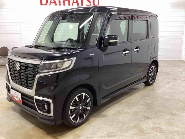 スペーシアカスタムハイブリッドXSインパネシフト プッシュスタートスイッチ 電子カードキー 両側パワ−スライドドア アルミホイール ABS フォグランプ ドラレコ ETC カーナビ バックモニター(鹿児島県)の中古車