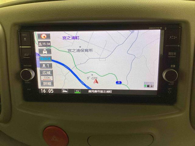 キューブ１５Ｘ　Ｖセレクションコラムシフト　プッシュスタートスイッチ　電子カードキー　運転席助手席エアバック　ＡＢＳ　カーナビ　バックモニター　フォグランプ（鹿児島県）の中古車