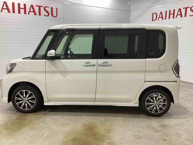 タントカスタムＸ　トップエディションＳＡIIインパネシフト　プッシュスタートスイッチ　電子カードキー　カーナビ　バックモニター　両側スライド片側電動ドア　車線逸脱警報装置　アルミホイール　ＡＢＳ（鹿児島県）の中古車