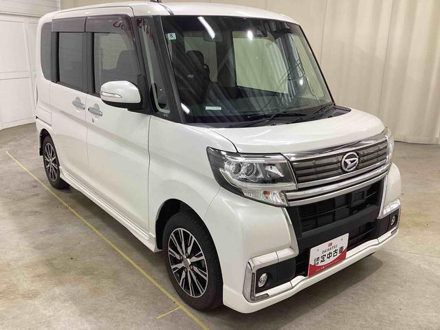 タントカスタムＸ　トップエディションＳＡIIインパネシフト　プッシュスタートスイッチ　電子カードキー　カーナビ　バックモニター　両側スライド片側電動ドア　車線逸脱警報装置　アルミホイール　ＡＢＳ（鹿児島県）の中古車