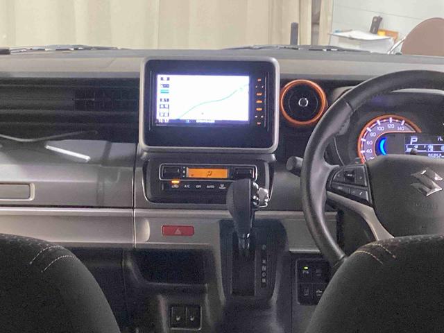 スペーシアギアハイブリッドXZ ターボターボ車 インパネシフト プッシュスタートスイッチ パドルシフト 電子カードキー 両側パワースライドドア カーナビ シートヒーター(鹿児島県)の中古車