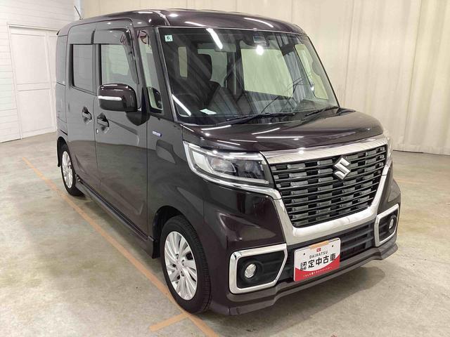 スペーシアカスタムハイブリッドＧＳインパネシフト　プッシュスタートスイッチ　電子カードキー　バックモニター　両側スライド片側電動　アルミホイール　フォグランプ　ＡＢＳ（鹿児島県）の中古車