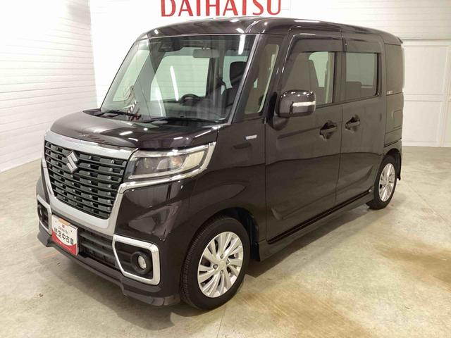 スペーシアカスタムハイブリッドＧＳインパネシフト　プッシュスタートスイッチ　電子カードキー　バックモニター　両側スライド片側電動　アルミホイール　フォグランプ　ＡＢＳ（鹿児島県）の中古車