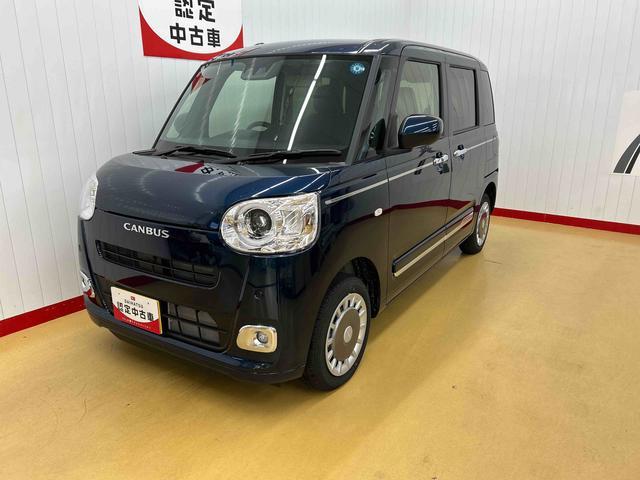 ムーヴキャンバスセオリーG走行無制限1年保証 4WD 純正7インチナビ バックカメラ 衝突回避支援ブレーキ コーナーセンサー 両側パワースライドドア LEDヘッドライト オートライト USB シートヒーター(石川県)の中古車