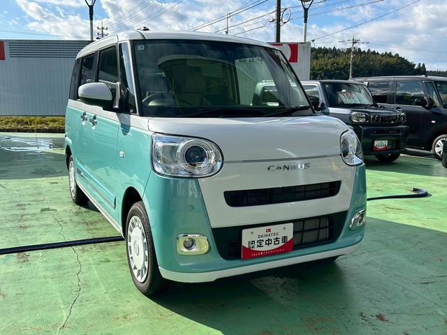 ムーヴキャンバスストライプスＧ４ＷＤ　次世代スマートアシスト　両側パワースライドドア　電動パーキングブレーキ・ブレーキホールド機能　シートヒーター　ＣＤステレオ　バックカメラ　ステアリングスイッチ　オートライト　置き楽ＢＯＸ（石川県）の中古車