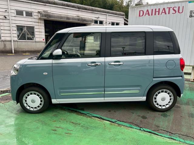 ムーヴキャンバスストライプスＧ４ＷＤ　次世代スマートアシスト　両側パワースライドドア　シートヒーター　電動パーキングブレーキ・ブレーキホールド機能　ＣＤステレオ　バックカメラ　ステアリングスイッチ　キーフリー　前後コーナーセンサー（石川県）の中古車