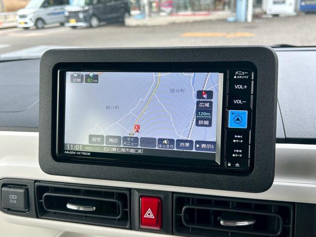 ムーヴキャンバスストライプスＧ次世代スマートアシスト　両側パワースライドドア　シートヒーター　オートライト　７インチナビ　前後コーナーセンサー　置き楽ＢＯＸ　ＬＥＤライト　電動パーキングブレーキ・ブレーキホールド機能（石川県）の中古車